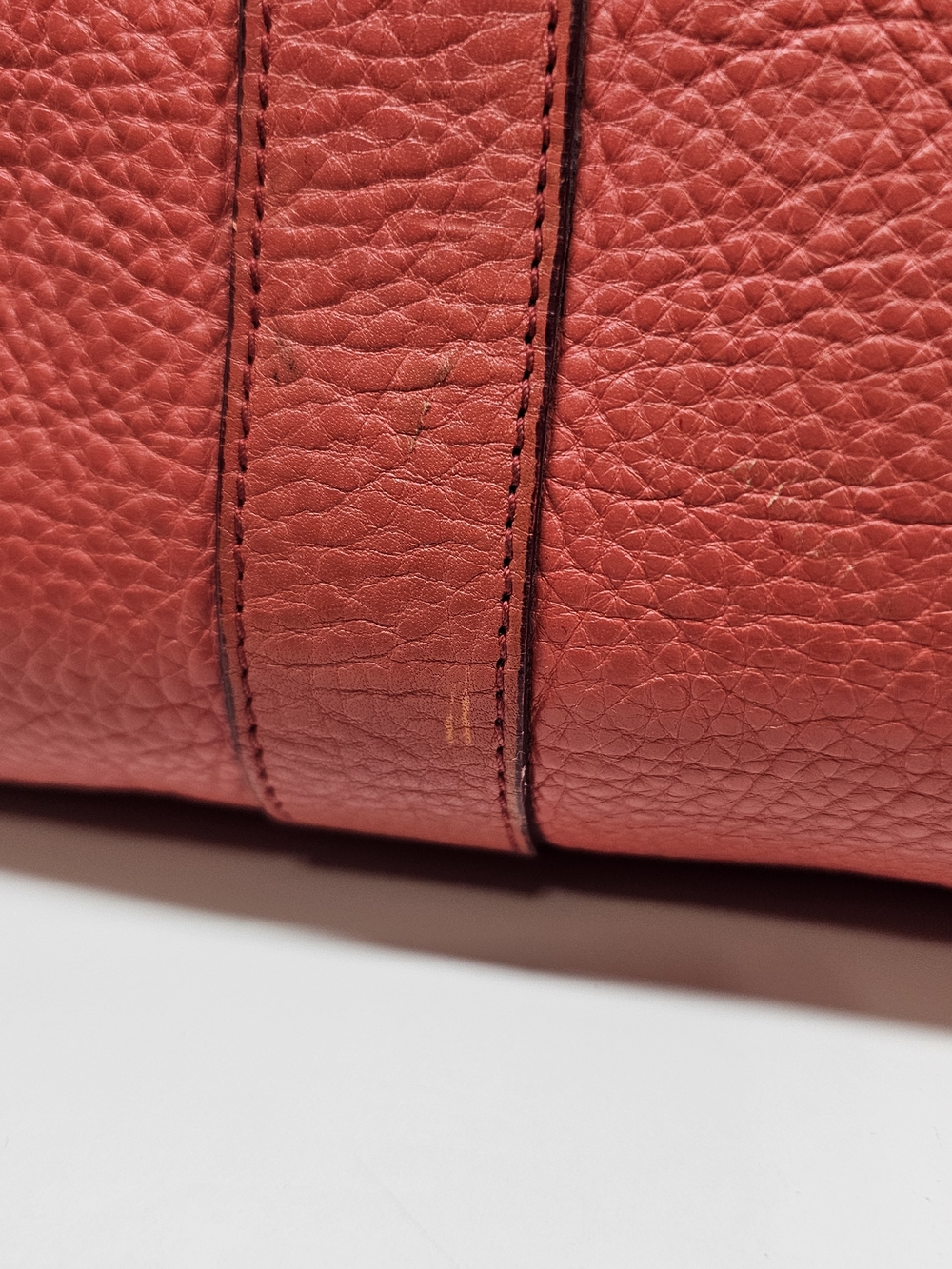 Mulberry Bayswater Red Leather Satchel with Turn-Lock Detail - Picture 5 of 16